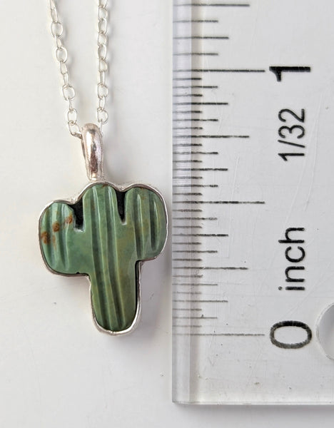 Sonoran Turquoise Cactus Necklace