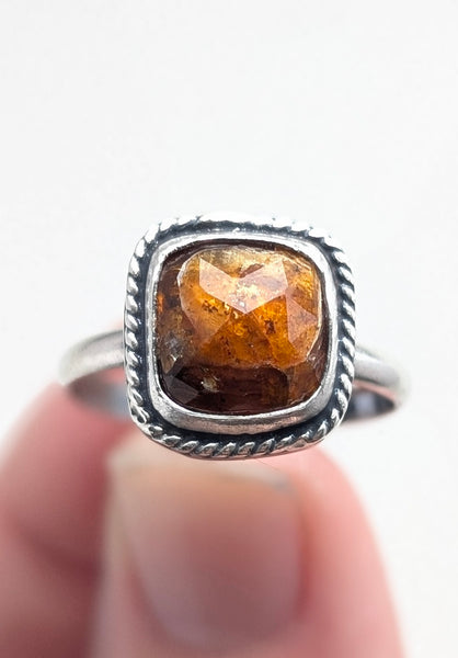Orange Kyanite Ring, Size 7.5