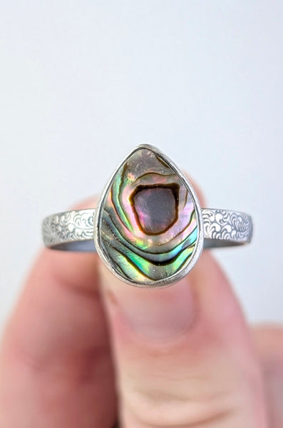 Abalone Shell Ring, Size 13