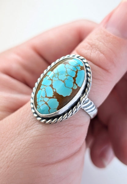 Baja Turquoise Ring, Size 8