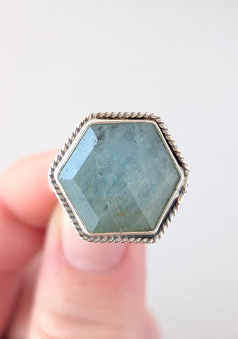 Aquamarine Ring, Size 8