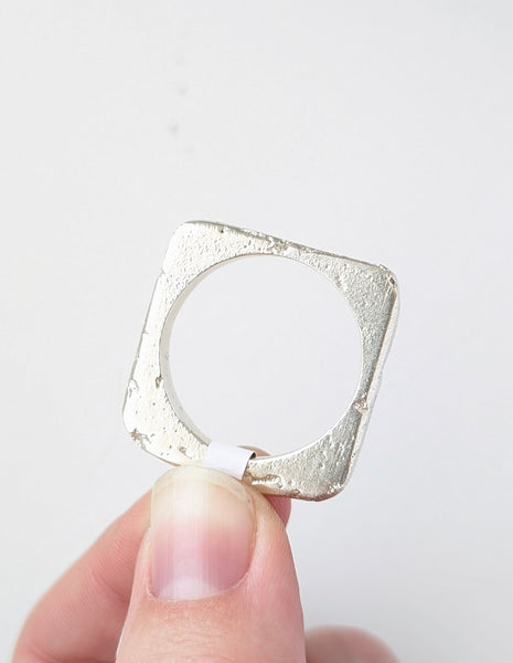 Casted Lab Sapphire Ring, Size 12