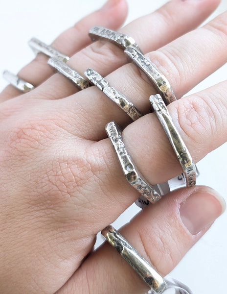 Sterling Silver Casted Square Ring