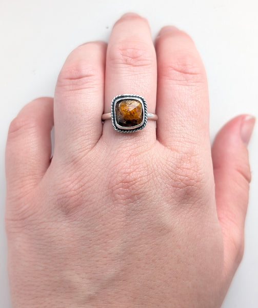 Orange Kyanite Ring, Size 7.5