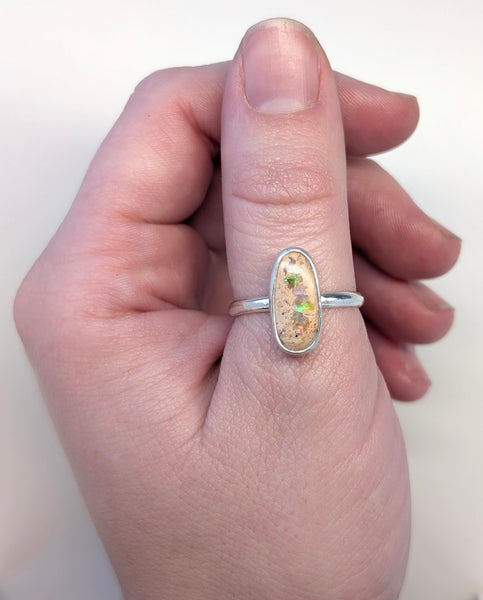 Mexican Fire Opal Ring, Size 9