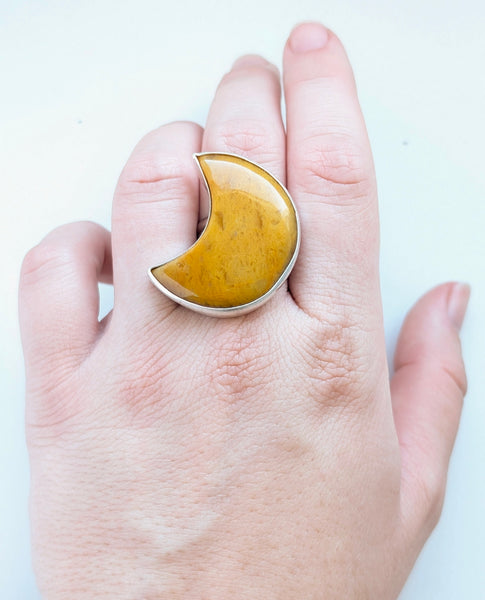 Yellow Adventurine Ring, Size 9