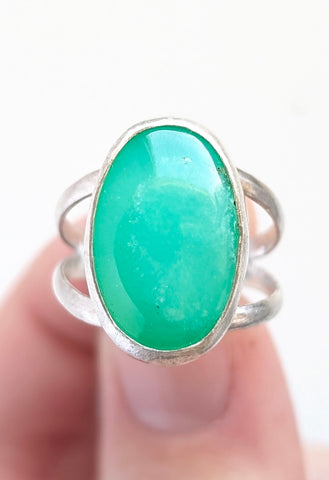 Chrysoprase Ring,Size 7.5