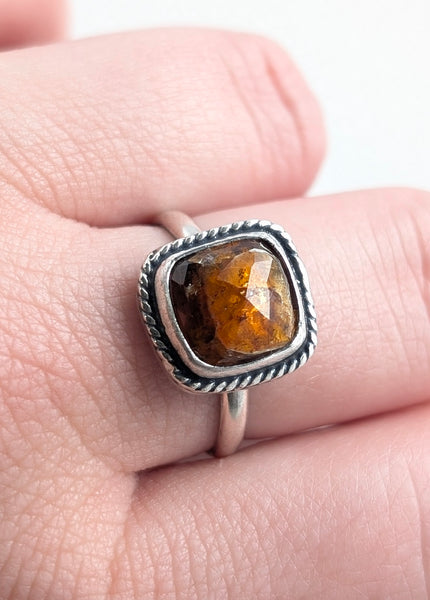 Orange Kyanite Ring, Size 7.5