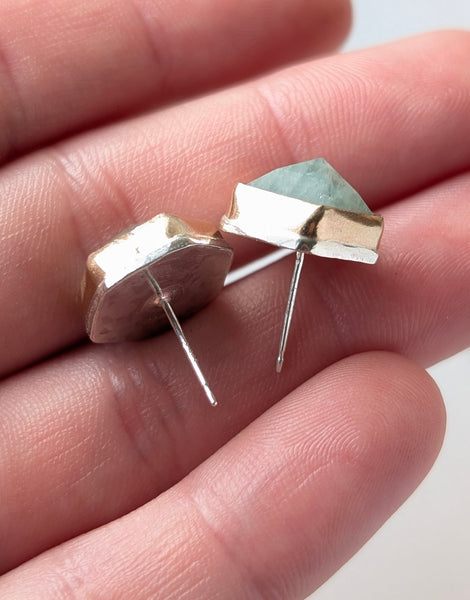 Aquamarine Stud Earrings