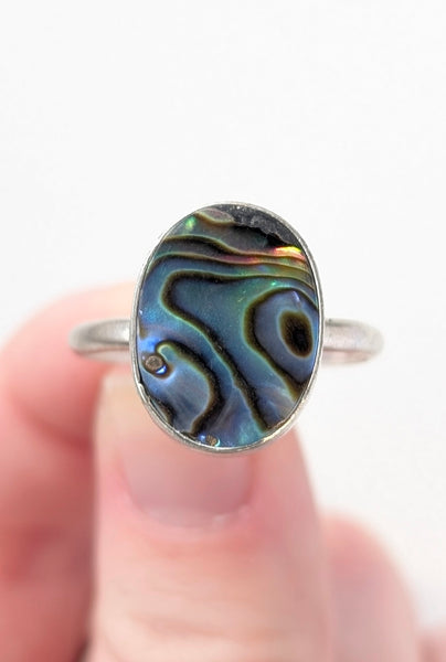 Abalone Shell Ring, Size 11.5