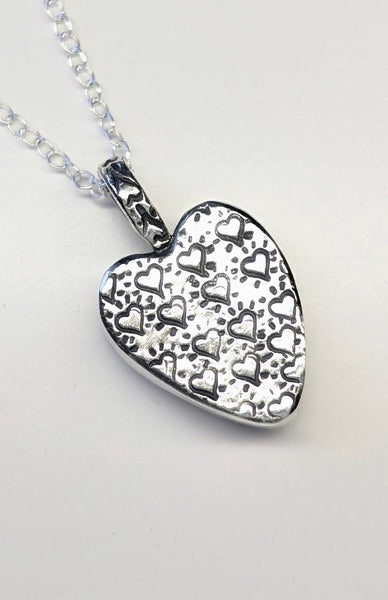 Mexican Fire Opal Heart Necklace