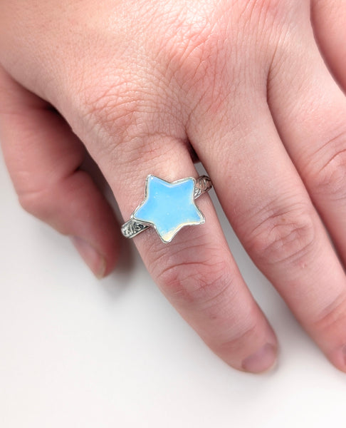 Opalite Star Ring Size 10.5