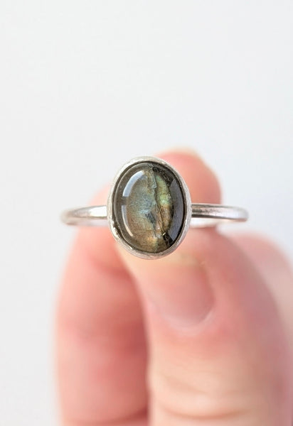 Labradorite Stacking Ring, Size 10.5