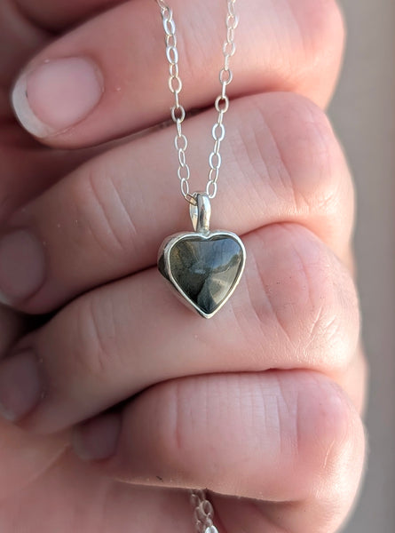 Labradorite Heart Necklace