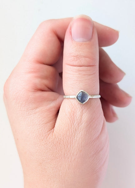 Iolite Stacking Ring, Size 8.5