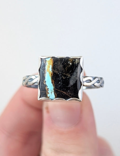 Blackjack Turquoise Ring, Size 13