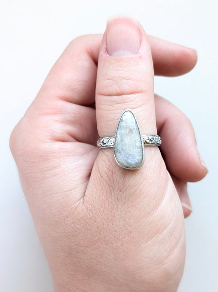 African Moonstone Ring, Size 9