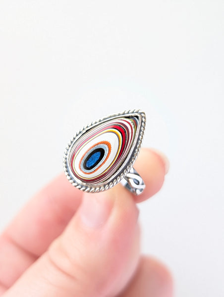 Fordite Ring, Size 6.5