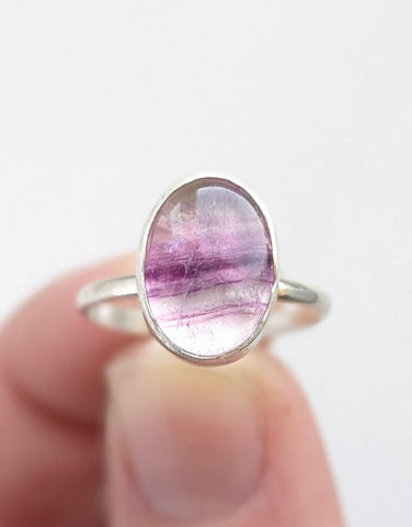 Fluorite Ring,Size 5.5