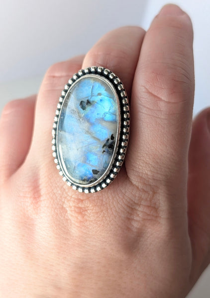 Moonstone Statement Ring, Size 7