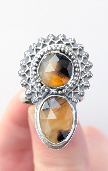 Montana Agate Ring, Size 7.5