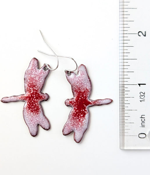 Enameled Dragonfly Earrings