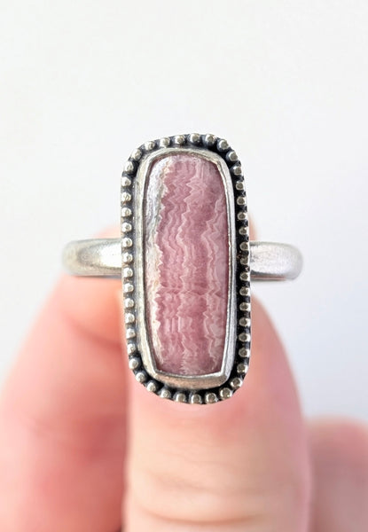 Rhodochrosite Ring, Size 9.5
