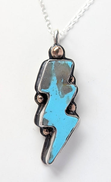 Turquoise Lightning Bolt Necklace