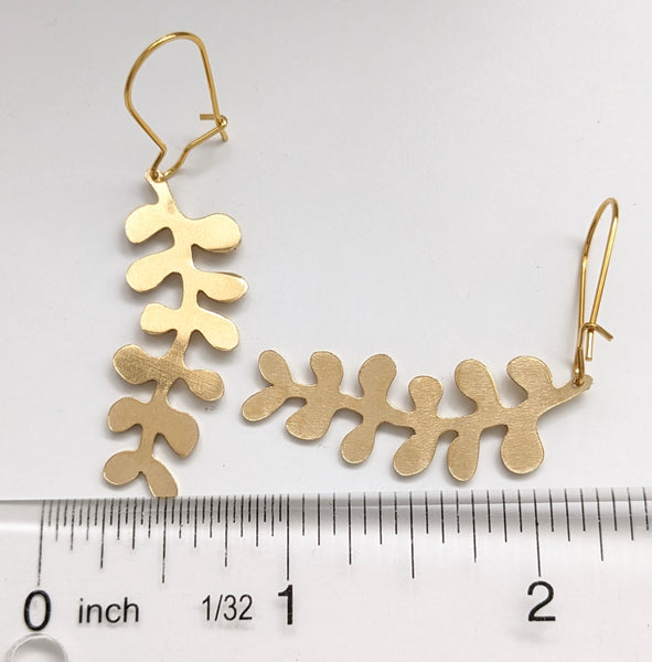 Vine Brass Earrings