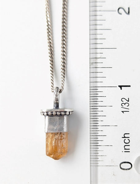 Yellow Imperial Topaz Point Necklace