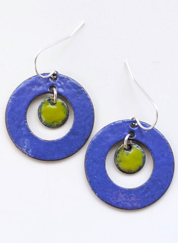 Enameled Earrings