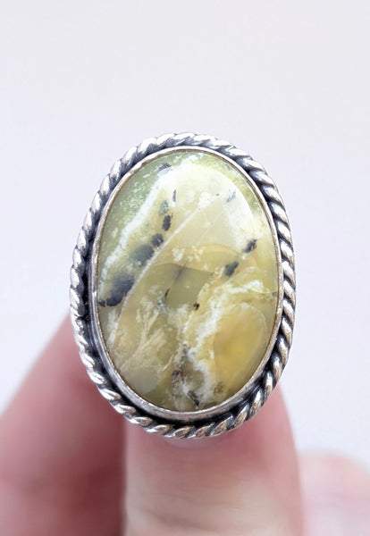 Yellow Opal Ring,Size 7.5