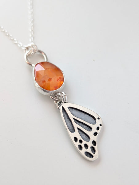 Carnelian Butterfly Wing Necklace