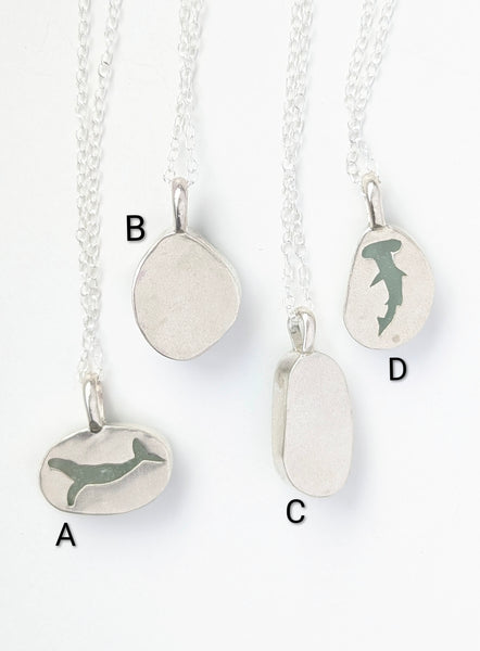 Light Blue Sea Glass Necklace