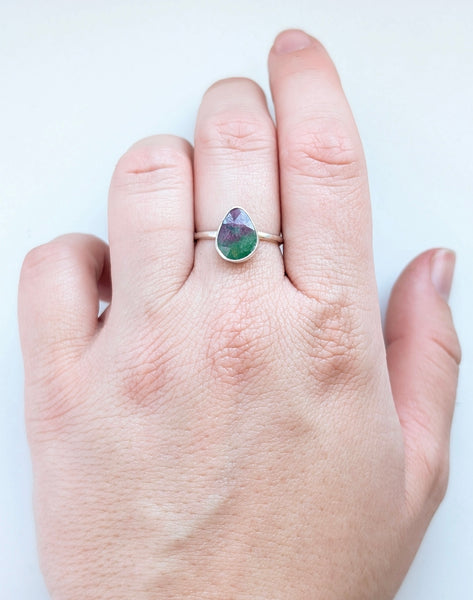 Ruby in Ziosite Ring,Size 6.5