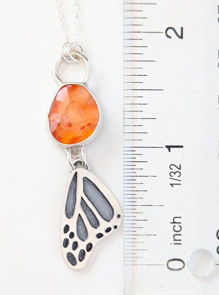 Carnelian Butterfly Wing Necklace