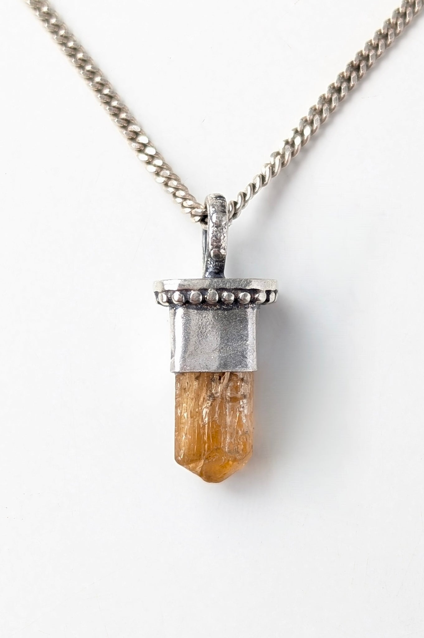 Yellow Imperial Topaz Point Necklace