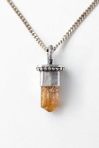 Yellow Imperial Topaz Point Necklace