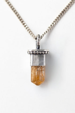 Yellow Imperial Topaz Point Necklace