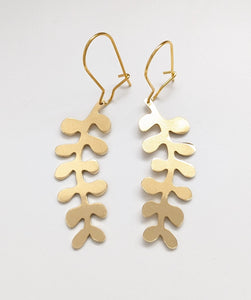 Vine Brass Earrings