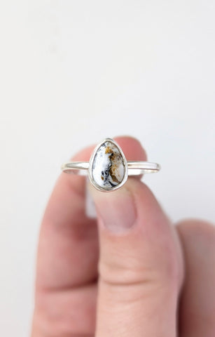 White Buffalo Ring, Size 10.5