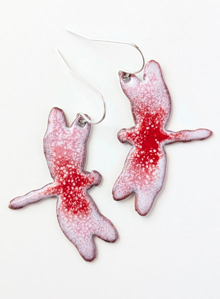 Enameled Dragonfly Earrings