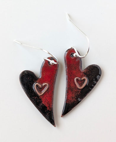 Enameled Earrings