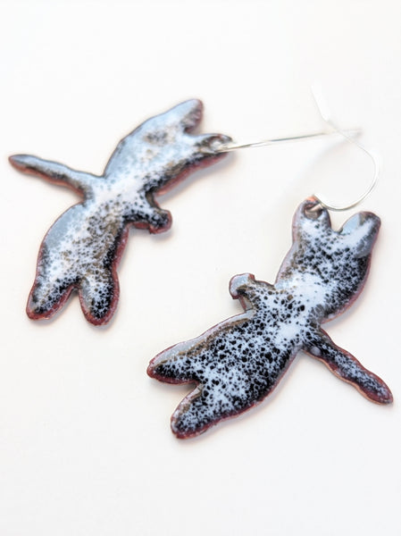Enameled Dragonfly Earrings