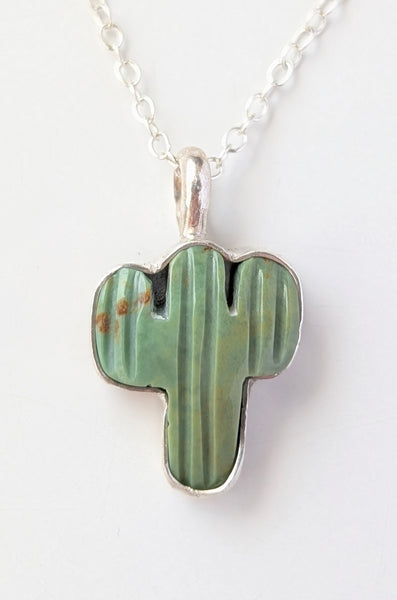 Sonoran Turquoise Cactus Necklace