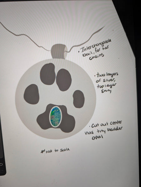 Custom Paw Necklace