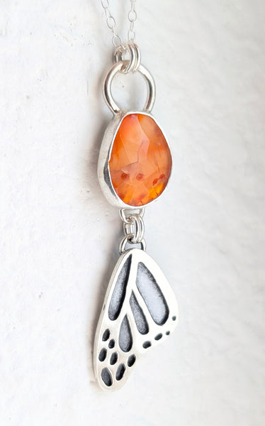 Carnelian Butterfly Wing Necklace