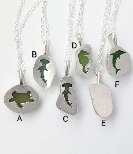 Green Sea Glass Necklace