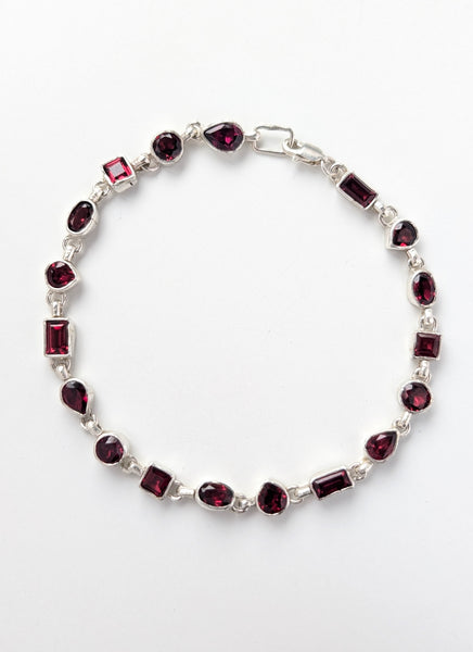 Custom garnet bracelet