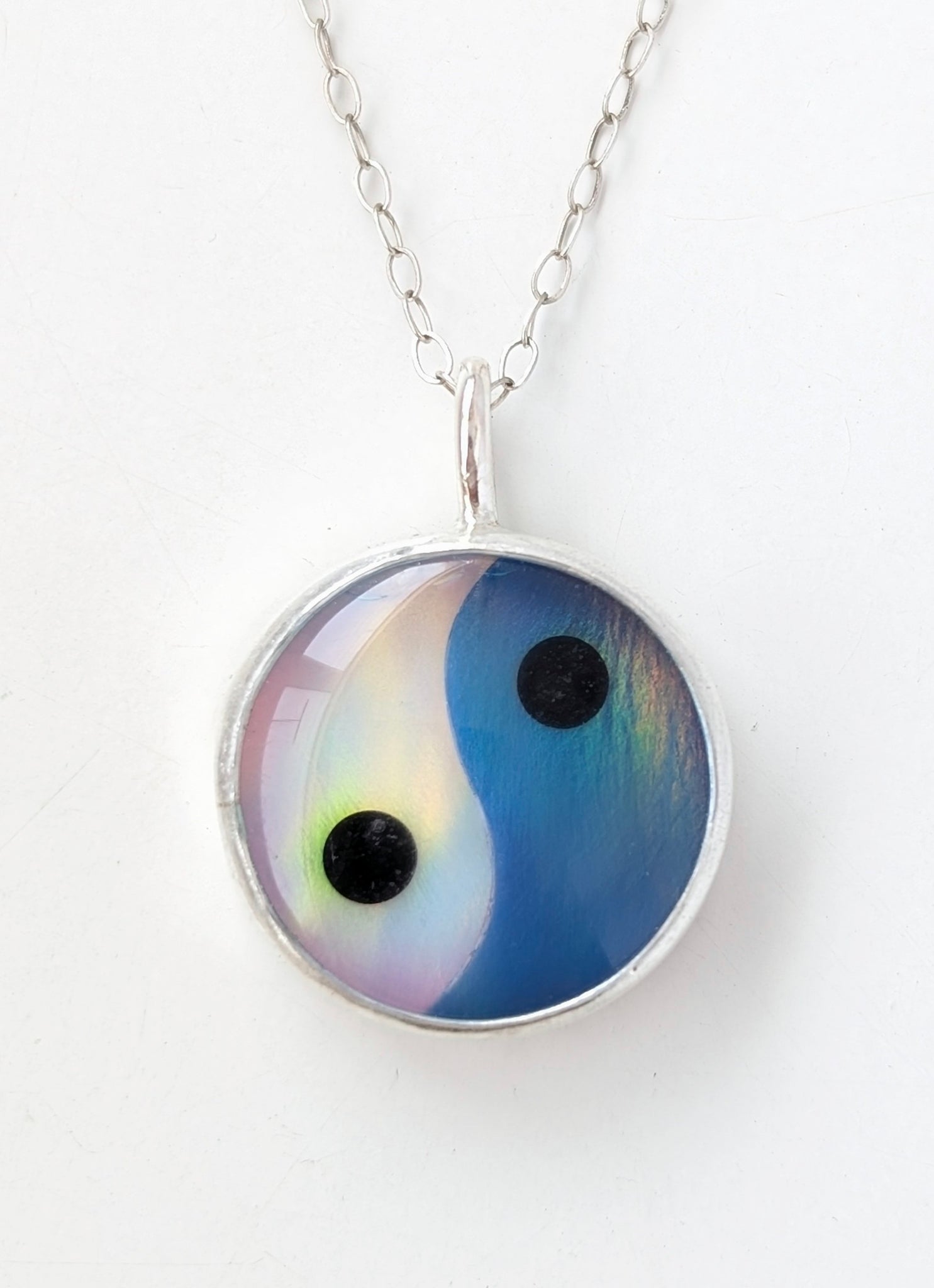 Yin Yang Aura Opal Necklace